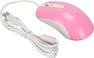 CRIOH SRTATIVIS Wired Mouse, 4 Button Wired Gaming Mice Ergonomic Design, 3500DPI RGB Backlit USB Wired Mouse, Wired Computer Mouse Plug and Play for Game, Work (Pink)