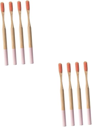Miniatura 1 de NOLITOY 8 Pcs Bamboo Brush Extra Soft Toothbrushes Adults Cleaning Toothbrushes Manual Toothbrush Toothbrushes Organic Tooth Brush Kids Baby Kit