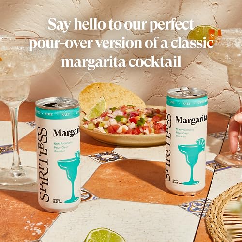 SPIRITLESS Margarita, Non-Alcoholic Pour-Over Cans, Ready to Drink or Mocktail & Cocktail Mixer, Vegan, 80 Calories, 8.45 Fl Oz Cans (4 Pack) - Thumbnail 2