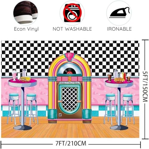 Fondo fotográfico retro 7x5ft rosa para fiesta miniatura 4