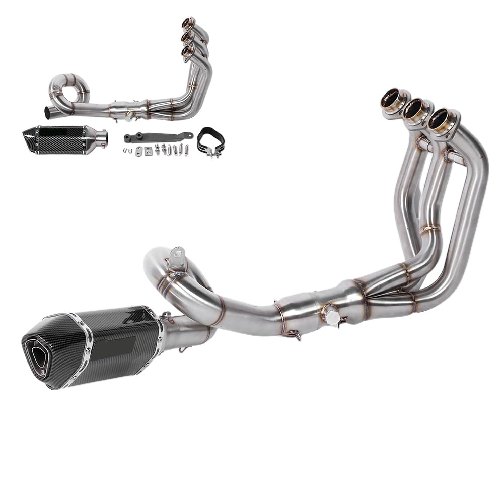 di Scarico delle Prestazioni di Corse con Silenziatore in Fibra in Fibra di Carbonio, Adatto a MT-09 2014-2020, FZ-09 2014-2017, Tracer 900, XSR 900 2016-2020
