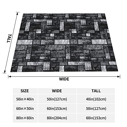 Couverture en peluche imprimé gris 152x127 cm pour lit et canapé