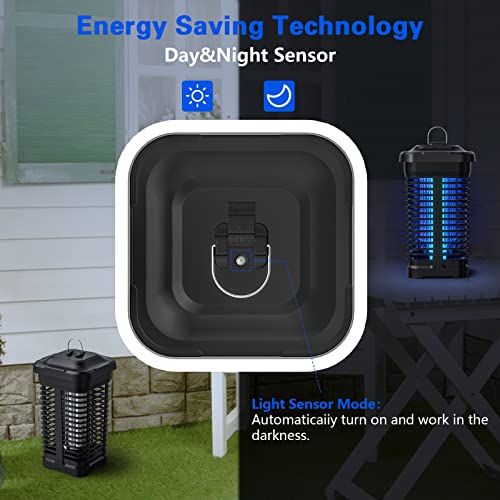 Image of Topwowe Bug Zapper, 4300V 20W AoliGer Electric Outdoor Indoor Mosquito Killer Mosquito Trap Fly Zapper Insect Killer with Light Sensor, 2300 Sq.Ft Coverage