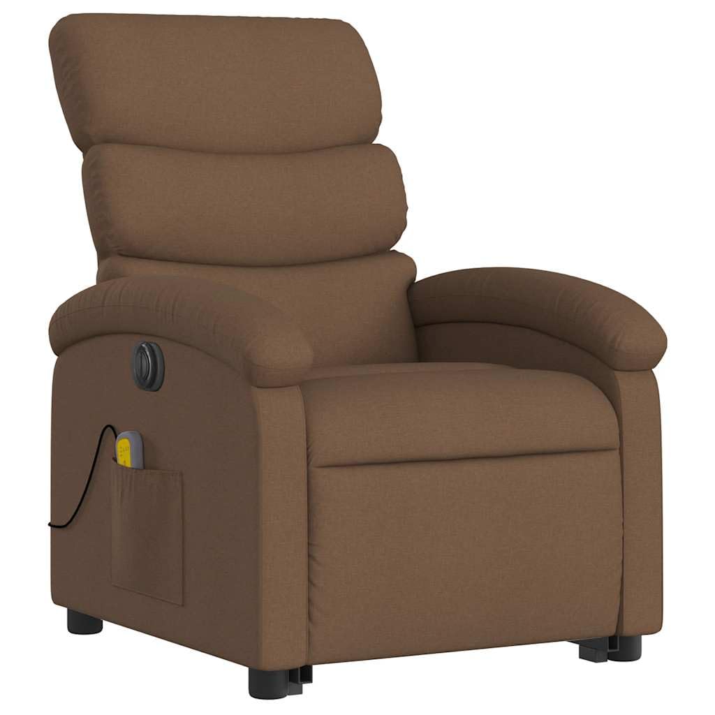 Sillón de masaje eléctrico con ayuda para levantarse, color marrón