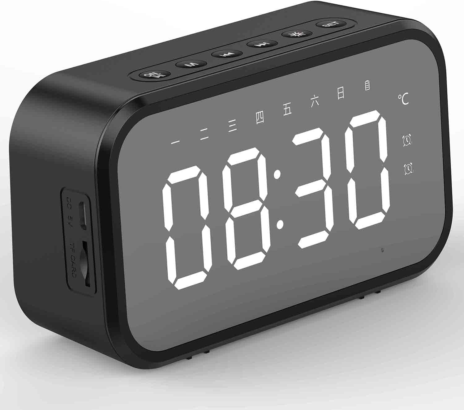 Beiny Alarm Clock Radio with Bluetooth Speaker, Temperature and