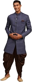 vastramay Men Silk Blend Casual Style Sherwani Set Imported Fabric Designer Indowestern and Pant style Pyjama-picture-52