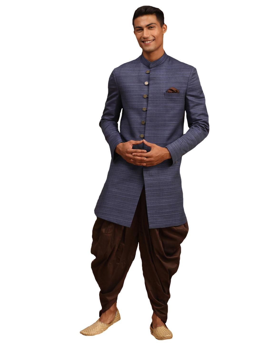 VASTRAMAY Men’s Silk Blend Sherwani Set VASTRAMAY Men’s Silk Blend Sherwani Set