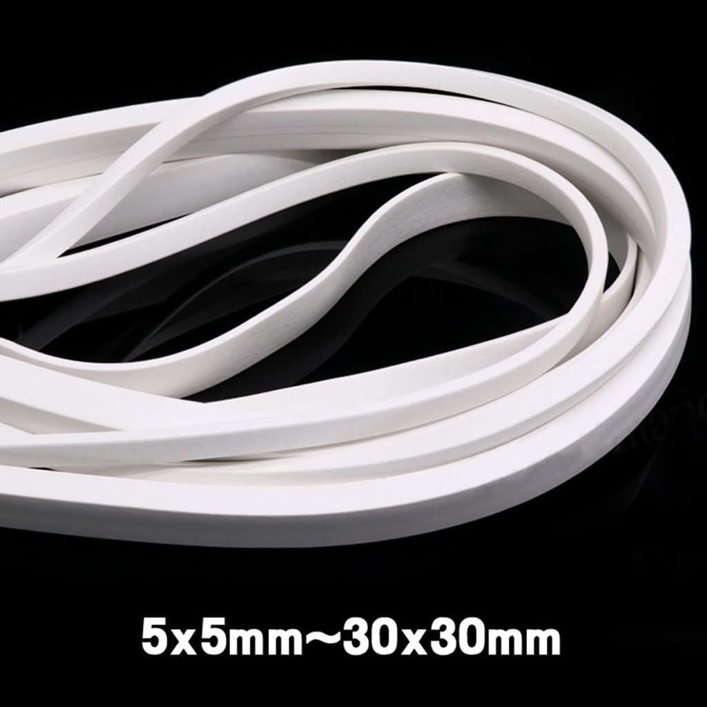 1 Pièces 1/2/3/5 Mètres Carré Éponge Bande, Blanc Silicone Mousse Caoutchouc Portes Fenêtres Joint Garniture Joint 5x5mm-20x30mm (Size : 1 Meter, Color : 30 x 30mm)