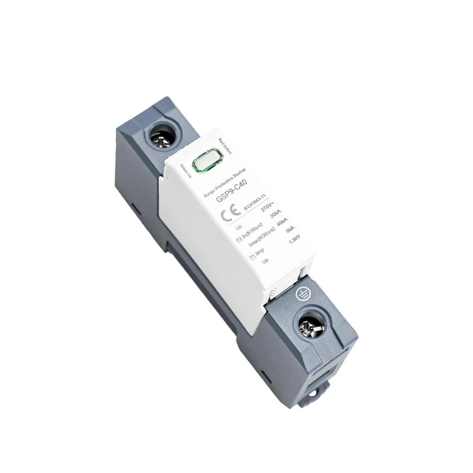 Protector contra sobretensiones doméstico GSP9 2P 4P | 1P+N Carril Din 20KA-40KA SPD AC275V SPD(4P AC275V 40KA)