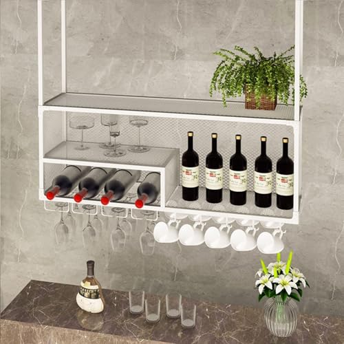 Support à bouteilles en fer blanc suspendu pour apéritifs conviviaux