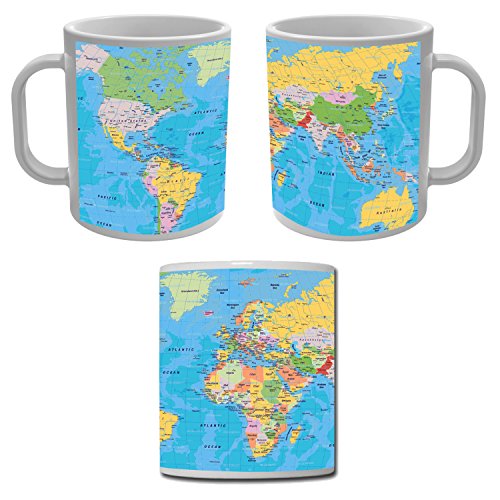 YONACREA - Mug Tasse - Carte du Monde