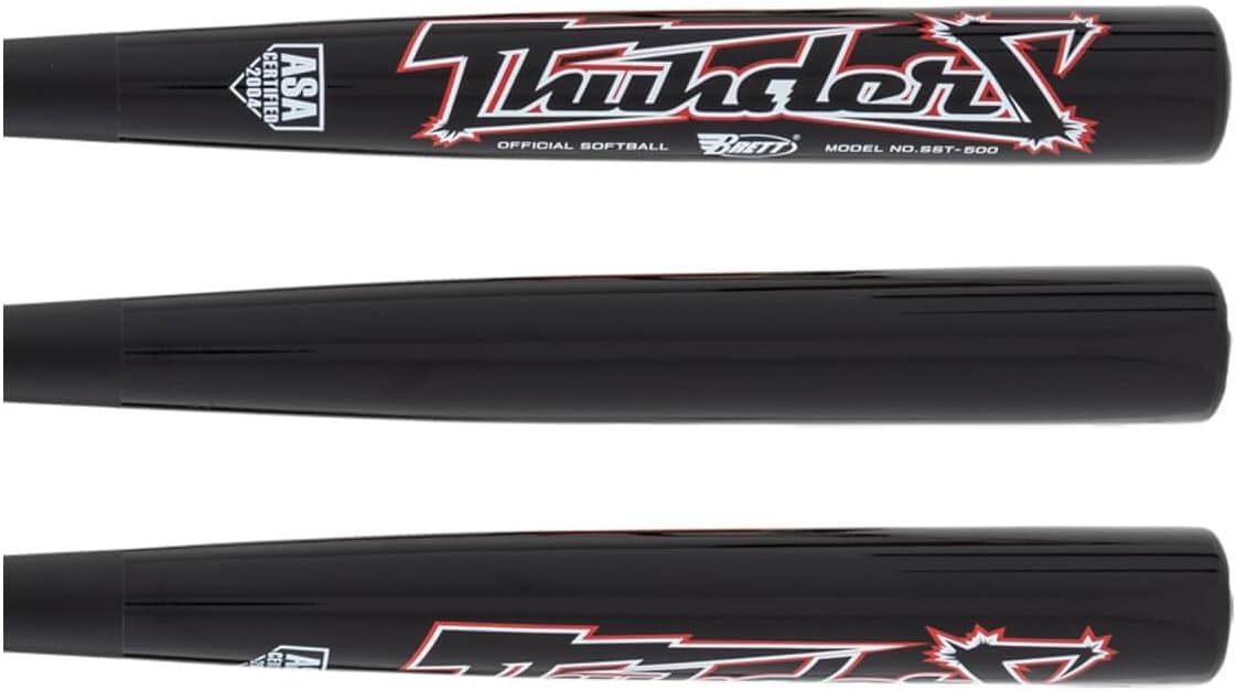 Brett Bros. Thunder Bamboo/Maple Wood ASA Slow Pitch Softball Bat: SST500 Black