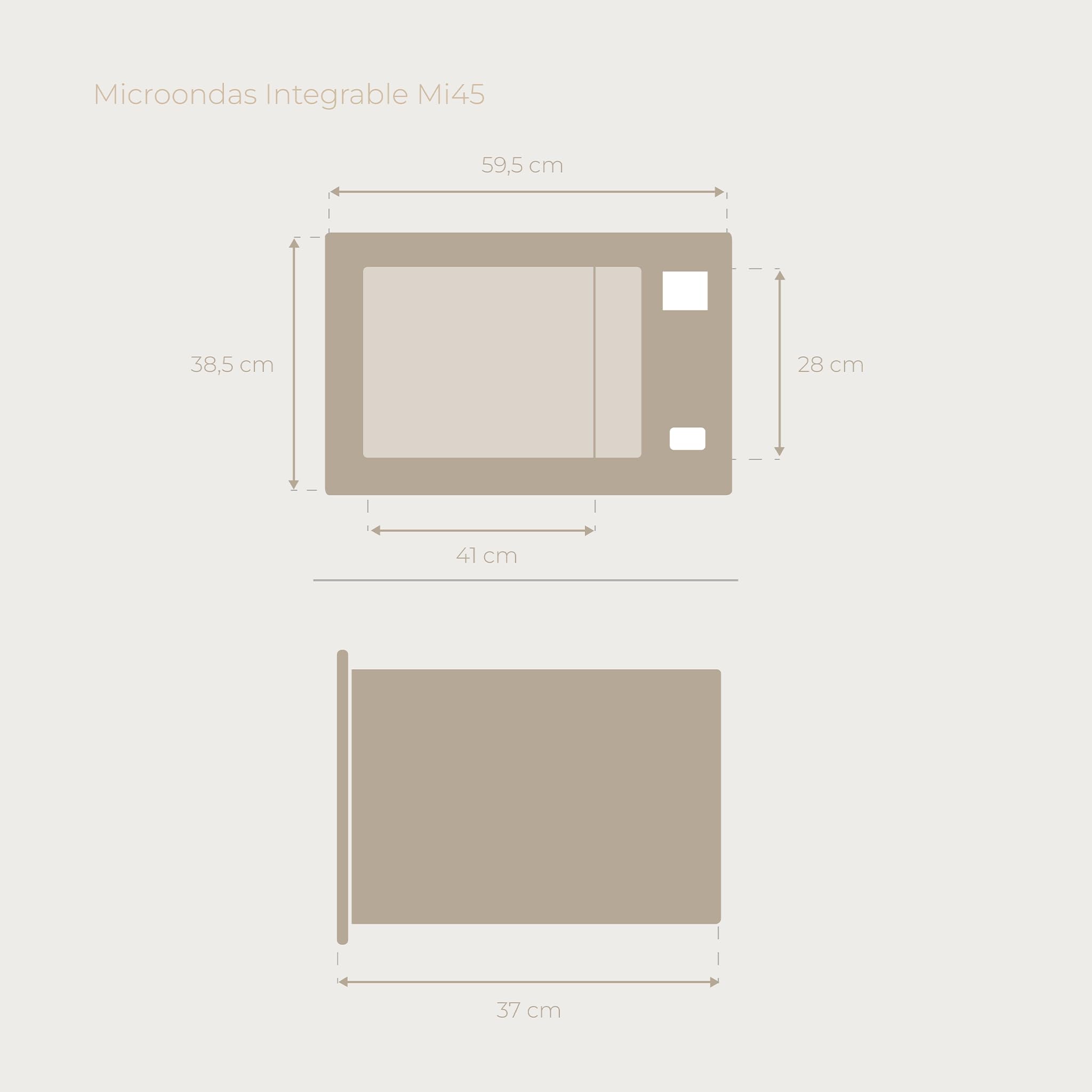 EVVO Micro-ondes intégré Mi45 Glass Wh, 25 l de capacité, grill 1200 W, porte et cadres effet brillant, multifonction, 8 fonctions, minuterie 60 minutes, affichage numérique (finition blanc cristal)