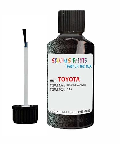 Scoobys Paints Back In The Mix Precious Black Touch Up Paint For Toyota Rav4 219 2013-2020 30Ml Bottle Brush Scratch Stone Chip Repair Pen