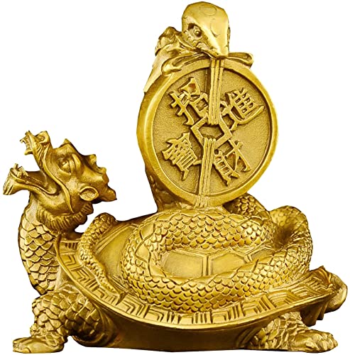 Statue Feng Shui tortue dragon pour salon et decoration longevite
