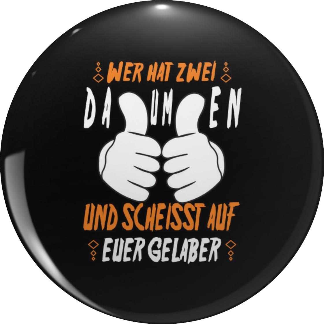 Who Has Two Thumbs Funny Sarcastic Adult Humor Joke Gag Gift Comedy Lapel Pin Brooch Badge Novelty Gift 0.75"