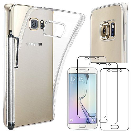 ebestStar - Coque Compatible avec Samsung S6 Edge+ Galaxy SM-G928F Edge Plus Etui Housse Silicone Gel Anti-Choc Ultra Fine +Stylet +3 Films d'écran, Transparent [Appareil:154.4x75.8x6.9mm 5.7"]