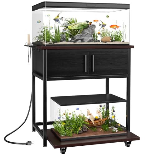 20-29 Gallon Aquarium Stand with Slide-Out Shelf