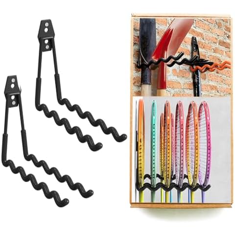 CXML&DASHE 2 Pack Garage Hooks, Wall Mount Storage Wavy Hook for Ladder, Sports Equipmen, Garden Tool, Utility, Hose Storage Rack Organizer Shed Storage Hanger (Black) Cover