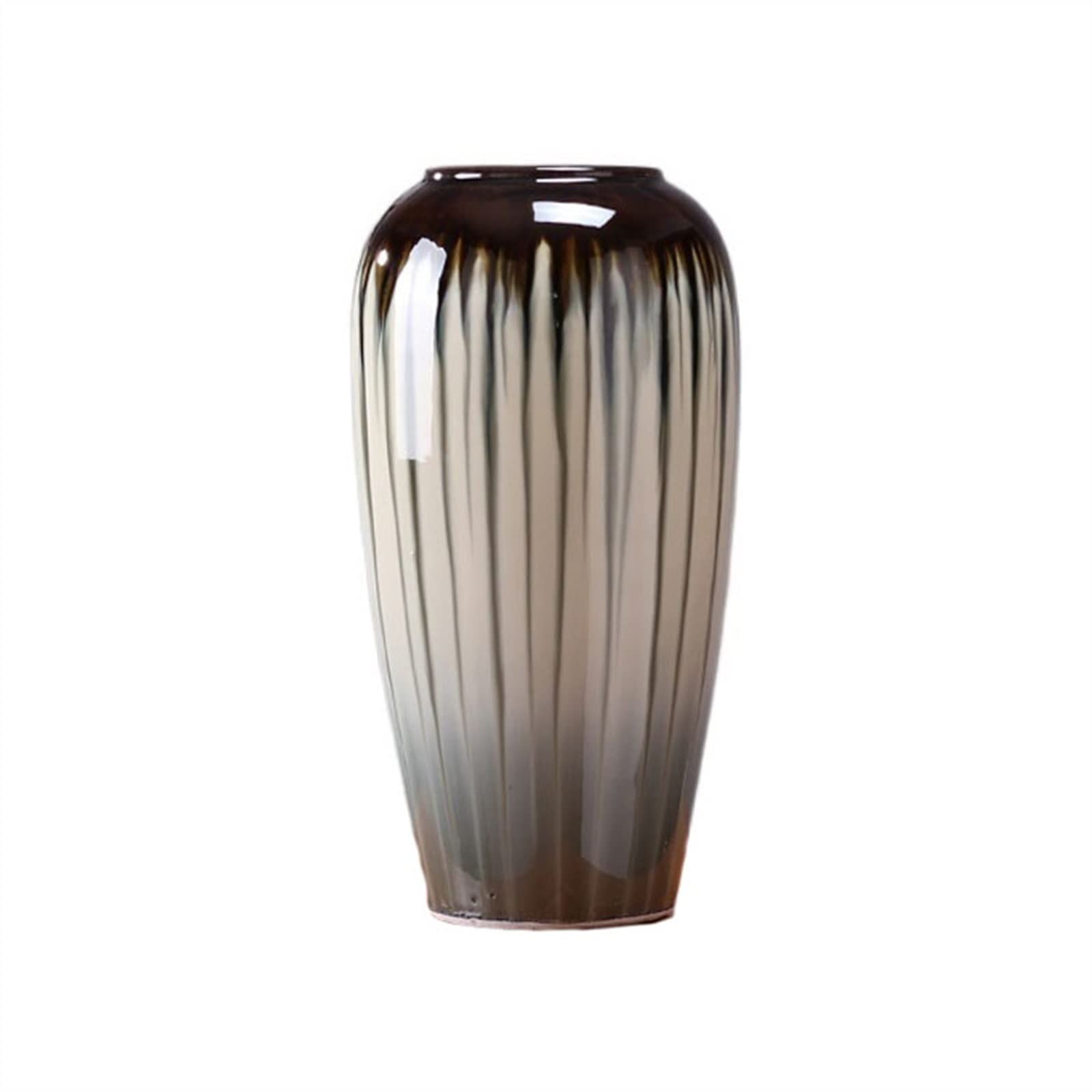 SnamicE Home Decor Flower Vase Chinese Zen Decorative Ornaments High Temperature Kiln Varying Glaze Ceramic Vase Desktop Flower Inserter Floral Vase,