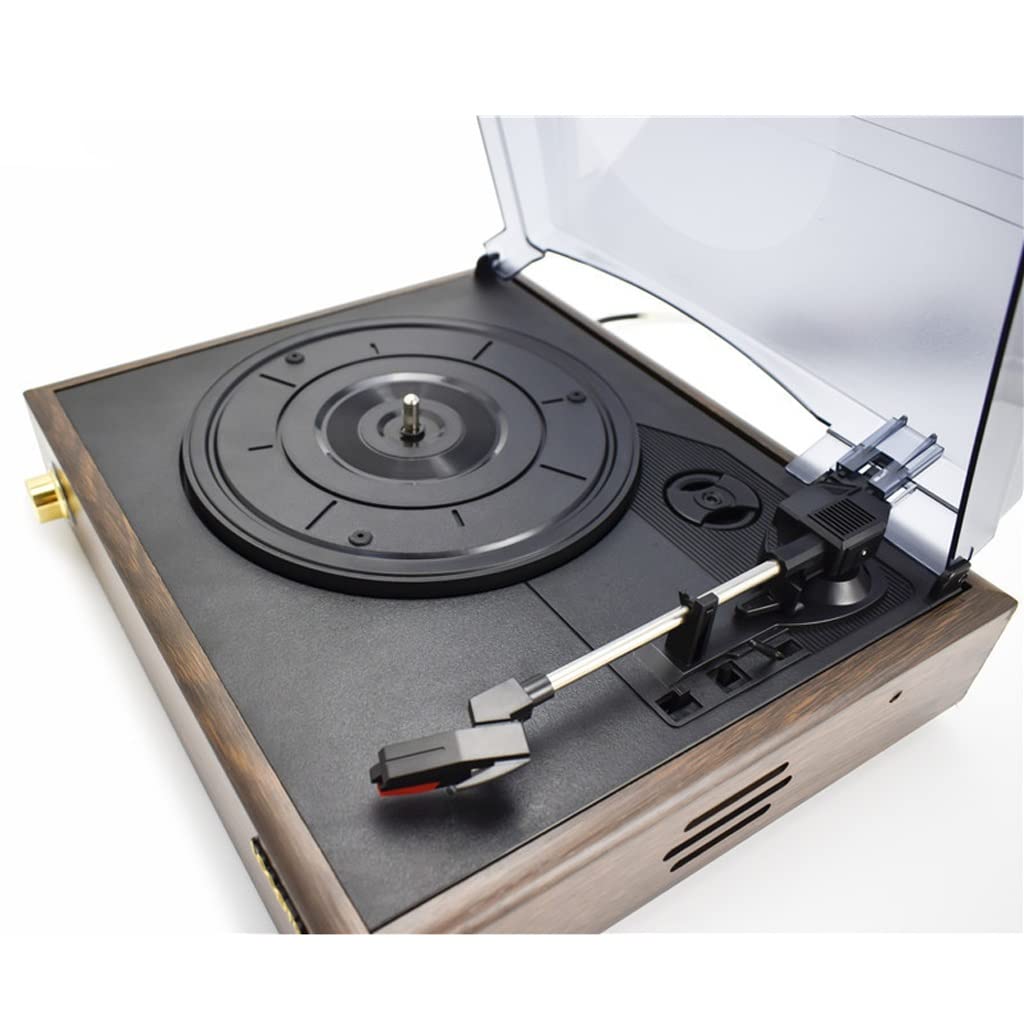 3-biegowy klasyczny gramofon gramofon gramofon z napędem pasowym gramofon z 2 wbudowanymi głośnikami stereo (rozmiar: 220 V-240 V) (220 V)