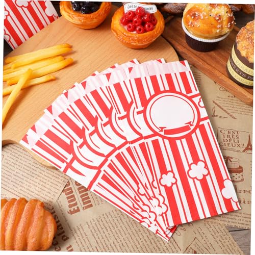 Image of Partykindom Popcorn Bags Individual Servings 2 Oz Small Paper Bags Bulk for Popcorn Machine Movie Night Party Supplies Paper Multicolor Individual Servings 2 Oz