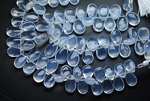 Quartz glace perles pierres naturelles poire 14mm fil creation
