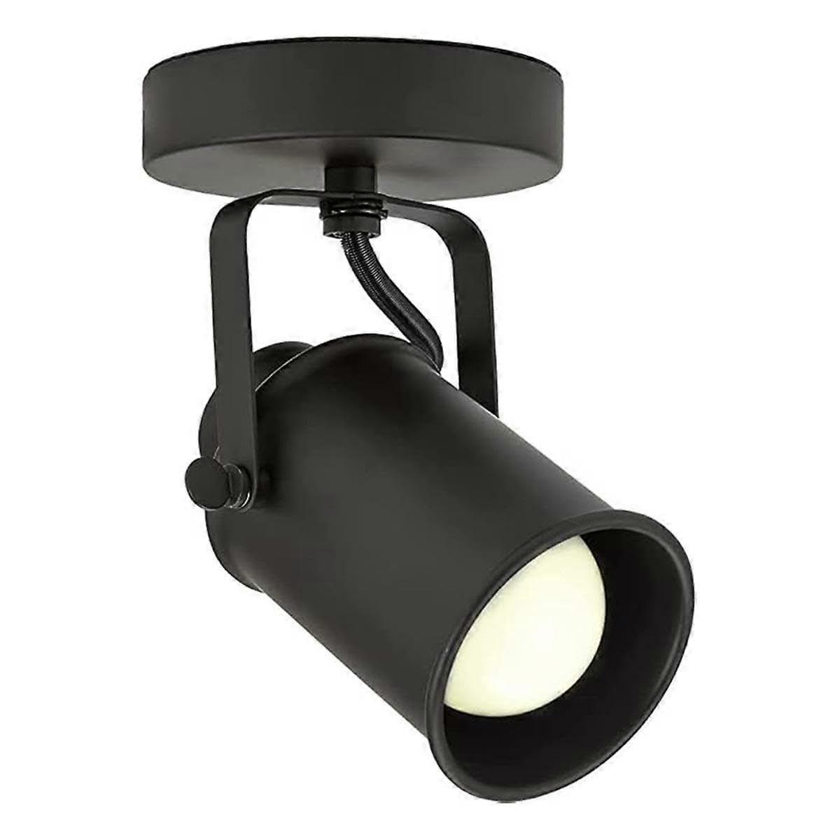 JOYHAPPST Industrial Wall Lamp with Plug in Cord, Adjustable Retro Black Wall Lamp, Wall Mounted Spotlight Lamp,Wall Sconce Lamp
