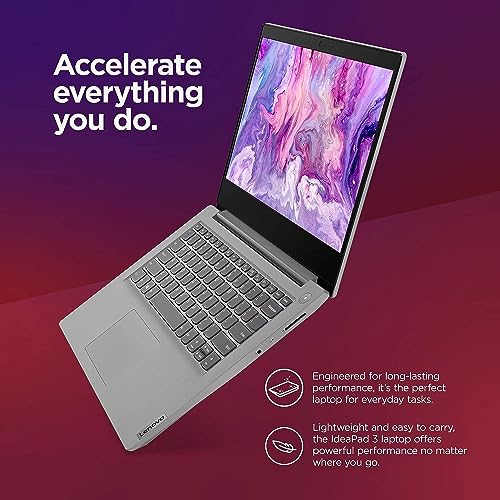 Image of Lenovo 2023 Newest IdeaPad 3 14 inch 1920x1080 FHD Laptop, Intel Core i3-1115G4(Beat i5-1035G4), Intel UHD Graphics Platinum, 8GB RAM, 512GB SSD, Webcam, HDMI, WiFi - Grey