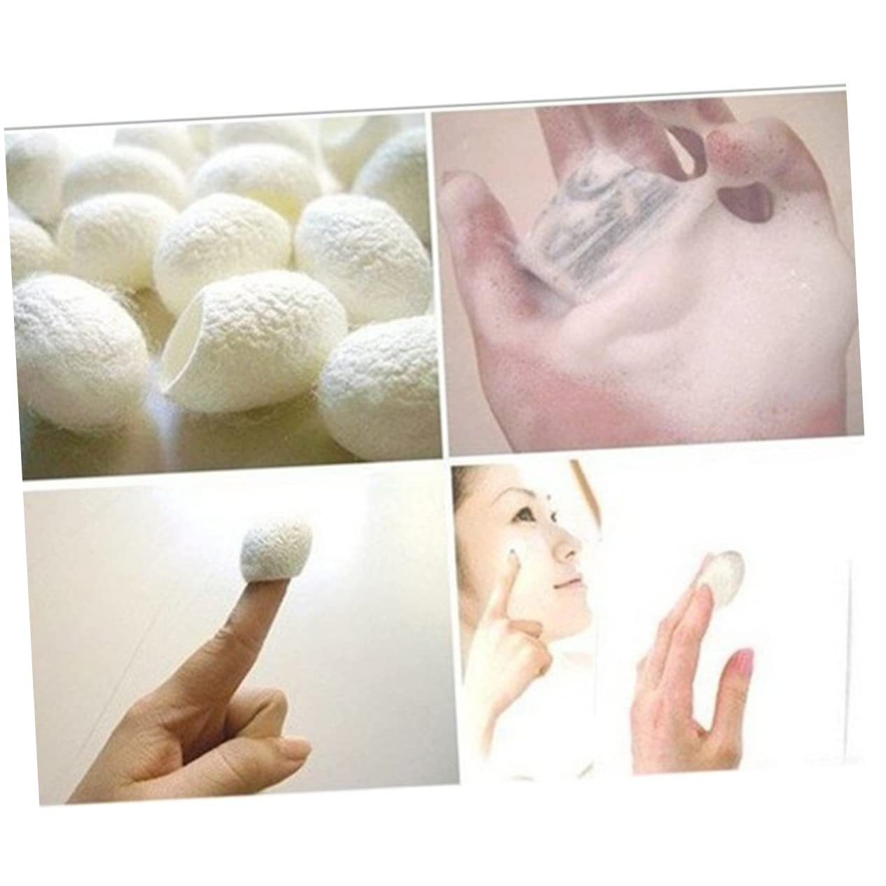 WOONEKY 2 Sets Peeling-gesichtspeeling Für Fettige Haut Gesichtsreiniger Aus Natürlicher Seide Hautpflege 200 Stück * 2
