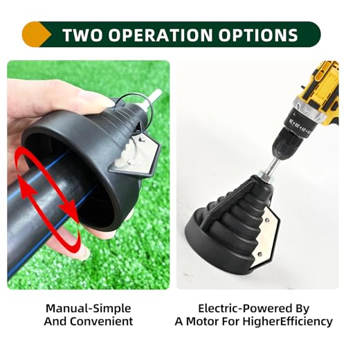 Rohrentgrater & Rohrschneider Kunststoff - Handentgrater für PE Rohr, PVC Rohr und PP Rohre (20-63mm) - Rohr Entgrater Werkzeug für Kunststoffrohre, PE Rohr Entgrater