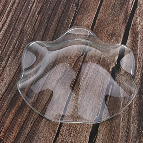 Zerodeko 2Pcs Replacement Wax Warmer Dish Decorative Glass Bowl Melt Warmer Plate Lid Tray Essential Candle Oil Dish For Aromatherapy Lamp, Incense Lamp, Furnace Accessories (L) #TOP4