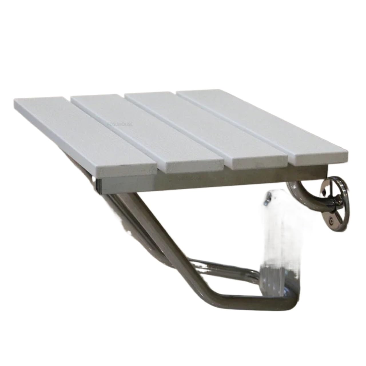 Asientos de Ducha Pared Acero Inoxidable, Silla baño Plegable, for sin barreras for el hogar, Creativa for Cambiar Zapatos Porche para Personas Mayores(White)