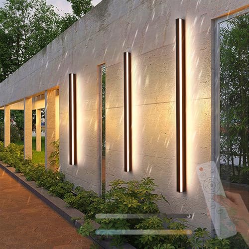 Lampe Murale Extérieure LED Longue Dimmable 100cm Applique Étanche IP65 Télécommande Jardin Garage