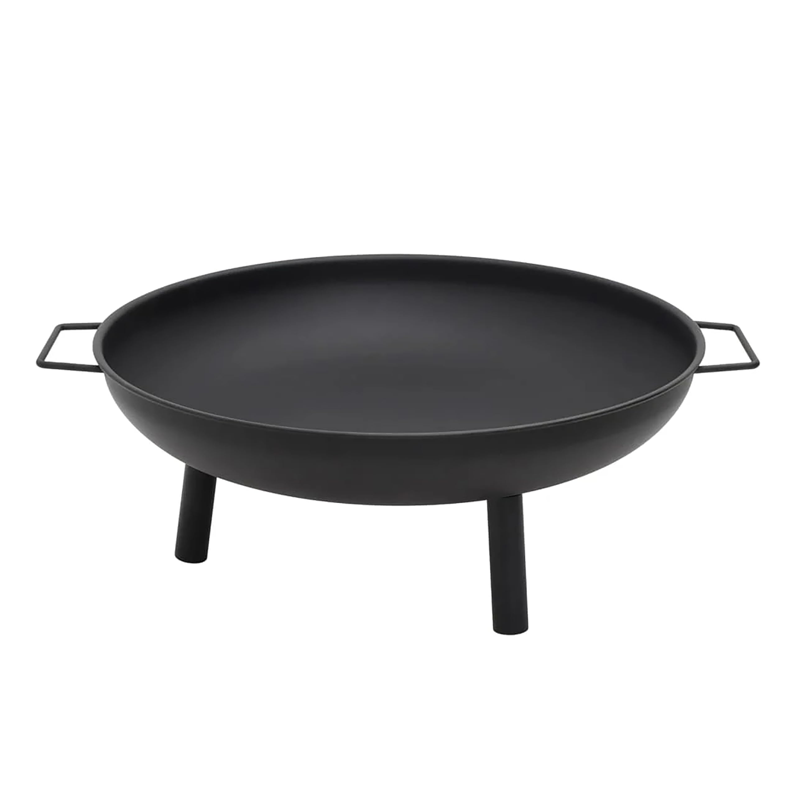 Garden Mile Outdoor Fire Pit Bowl 58cm Large Round Steel Garden Fire Pit with Handles Portable Wood Burning Fire Bowl with 3 Legs Heat Resistant Powder Coated Firepit for Patio, Camping, Bonfire — view 3