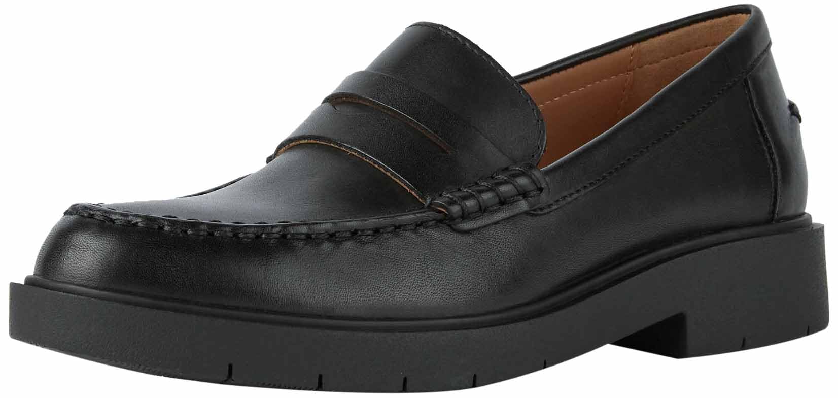 Geox Women's D SPHERICA EC1 B B Moccasin, Black, 39 EU
