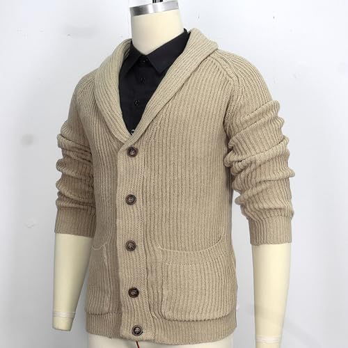 Men Shawl Collar Button Knit Cardigan Slim Fit Shawl Collar Cardigans Sweater Shawl Collar Cardigan Sweater3