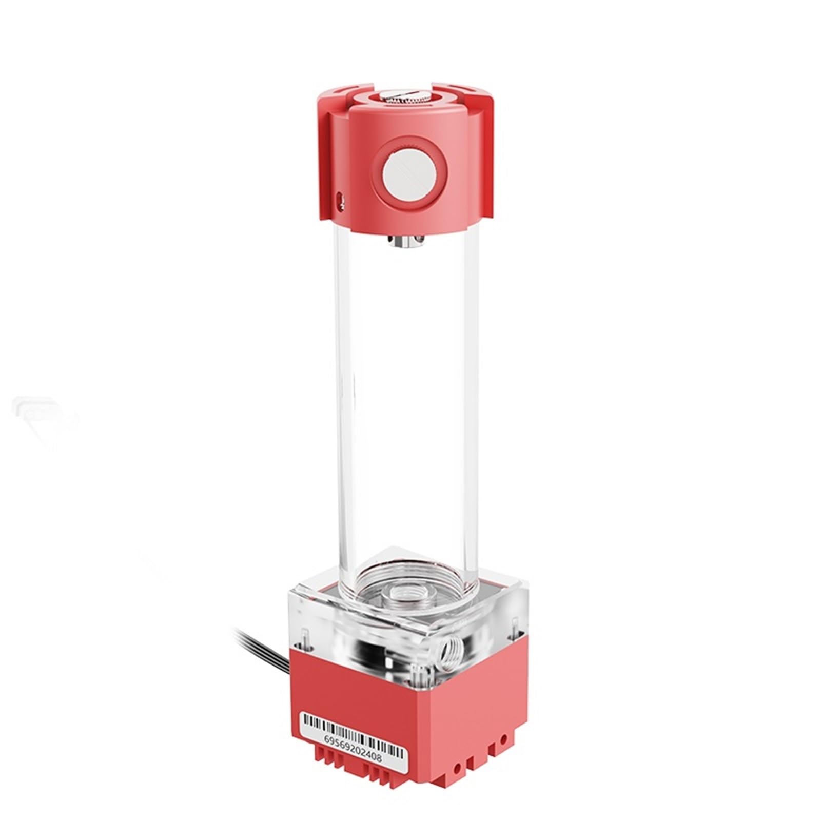 Komputerowe chłodzenie wodne, cicha pompa wodna, zbiornik na wodę, wbudowany środek przeciwpieniący, z boku do wody, PUB-FS6MA (340 mm (Small 4pin), Silver 5V RGB)
