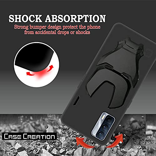 Image of COVERLY Official 3D Smooth Feel Avengers Logo Mask Soft Rugged Grip TPU Silicone Iron Man Engraved Cartoon Movie Engraved Silicone Rubber Matte Strong Back Cover for Realme X7 (6.53 inch) - Black