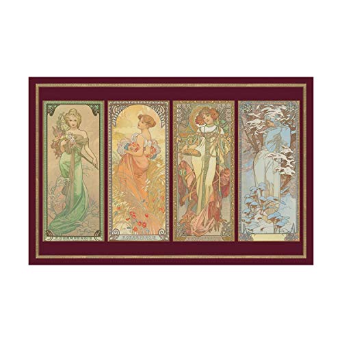 Preisvergleich Produktbild Piatnik 5576 Alfons Mucha 4 Jahreszeiten, 1.000 Teile Puzzle, Metallic