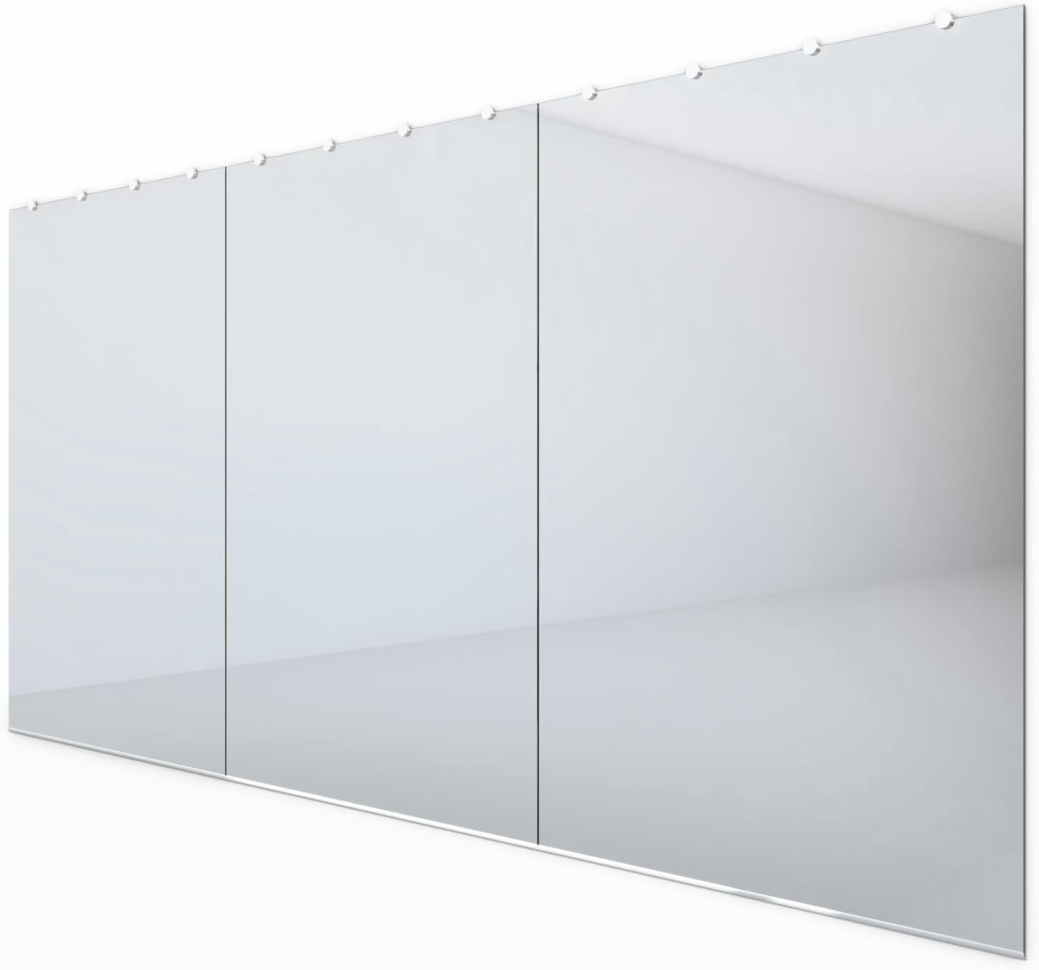 Tempered Home Gym Mirror 48"x72" - 1/4" Thick Wall Mirror Full Length - HD Ultra Clear Large Mirror - Mirrors for Wall, Garage, Bathroom - Body Mirrors for Bedroom - Frameless Full Mirror 48"x72"