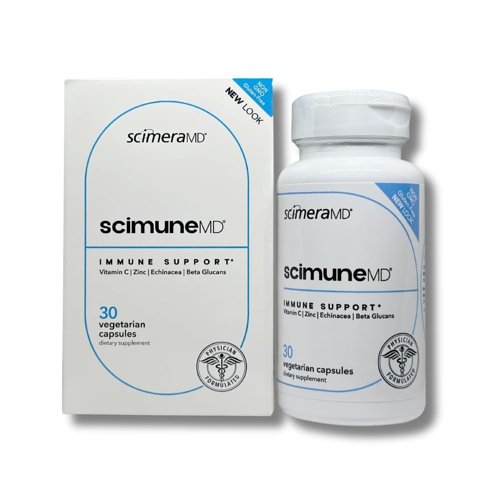 Scimera Bioscience ScimeraMD® Scimune Immune Support Supplement with Zinc, Quercetin, Echinacea, and Wellmune® Beta Glucan, 30 CT