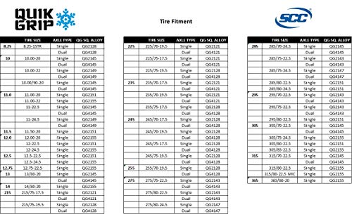 Security Chain Company QG2147 Quik Grip Square Rod Alloy CAM Style Truck Single Tire Traction Chain - Set of 2