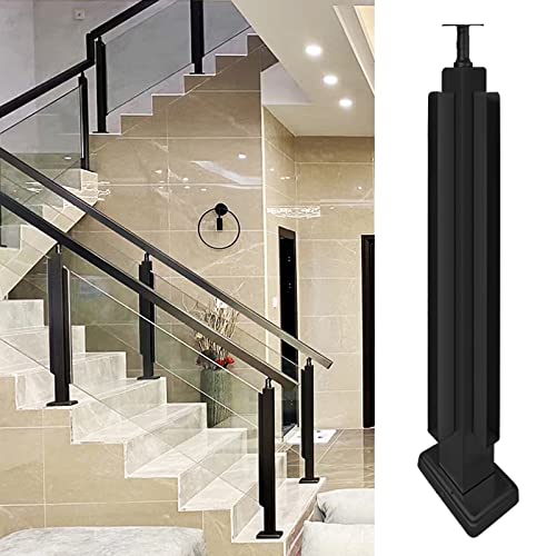 Système de poteaux de garde-corps en acier pour fixation stable de balustre en verre