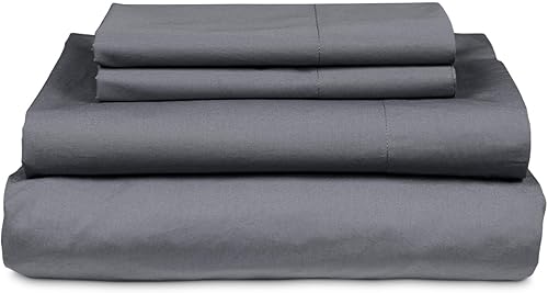 Miniatura 26 de MyPillow Juego de sábanas de percal de 200 hilos, sábanas de 100 % algodón para tamaño matrimonial, sábanas transpirables y suaves, para bolsillo