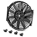 DNA Motoring 10 Inch High Performace Electric Cooling Slim Radiator Fan with Mount Kit, Black, 2PCS, RAF-10-X2