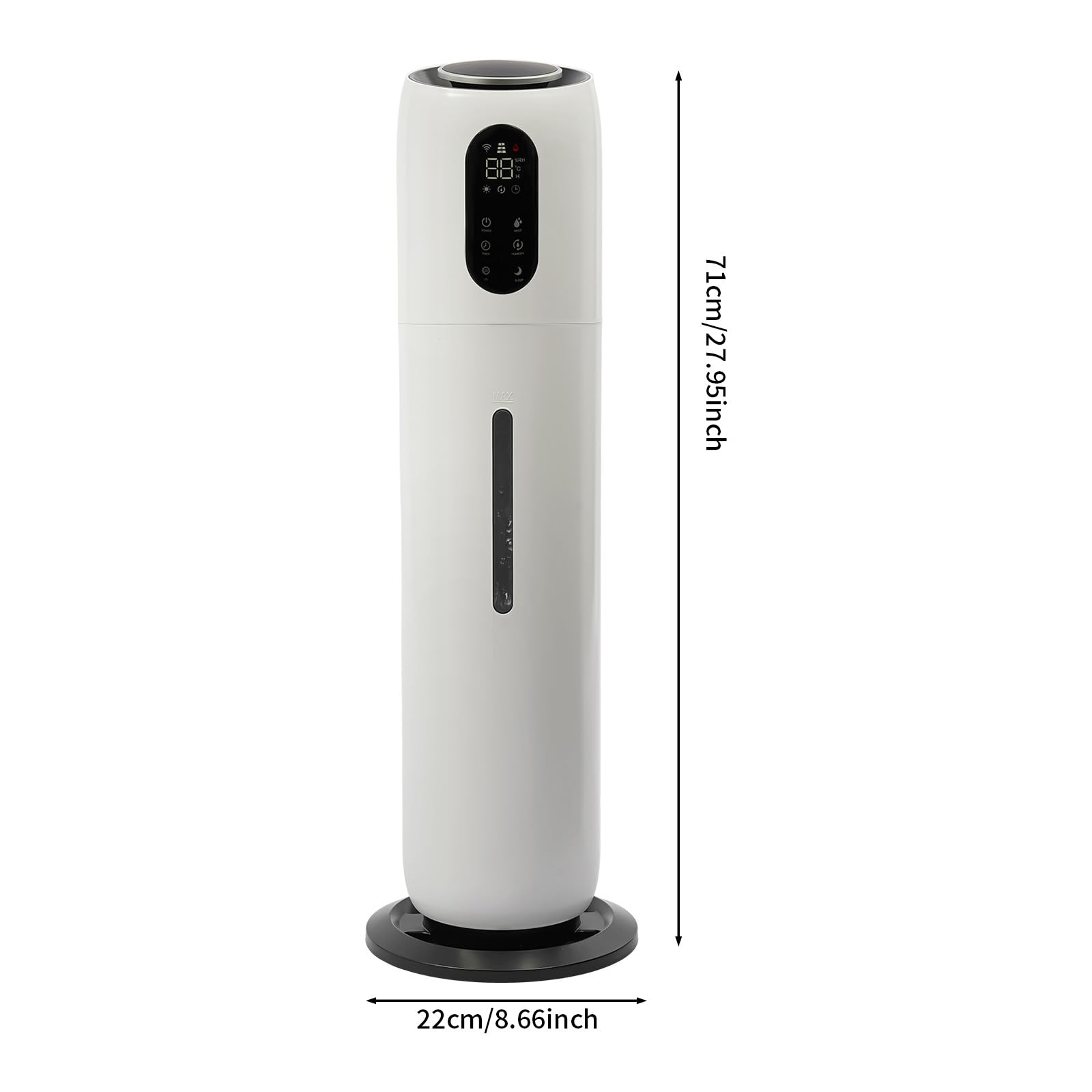 Nawilżacz powietrza do sypialni Top-Fill 9 l, Cool Mist 25 h, cichy, 32 dB, duży ultradźwiękowy nawilżacz powietrza dla niemowląt, roślin, biura, automatyczne wyłączanie, 20-30 m²