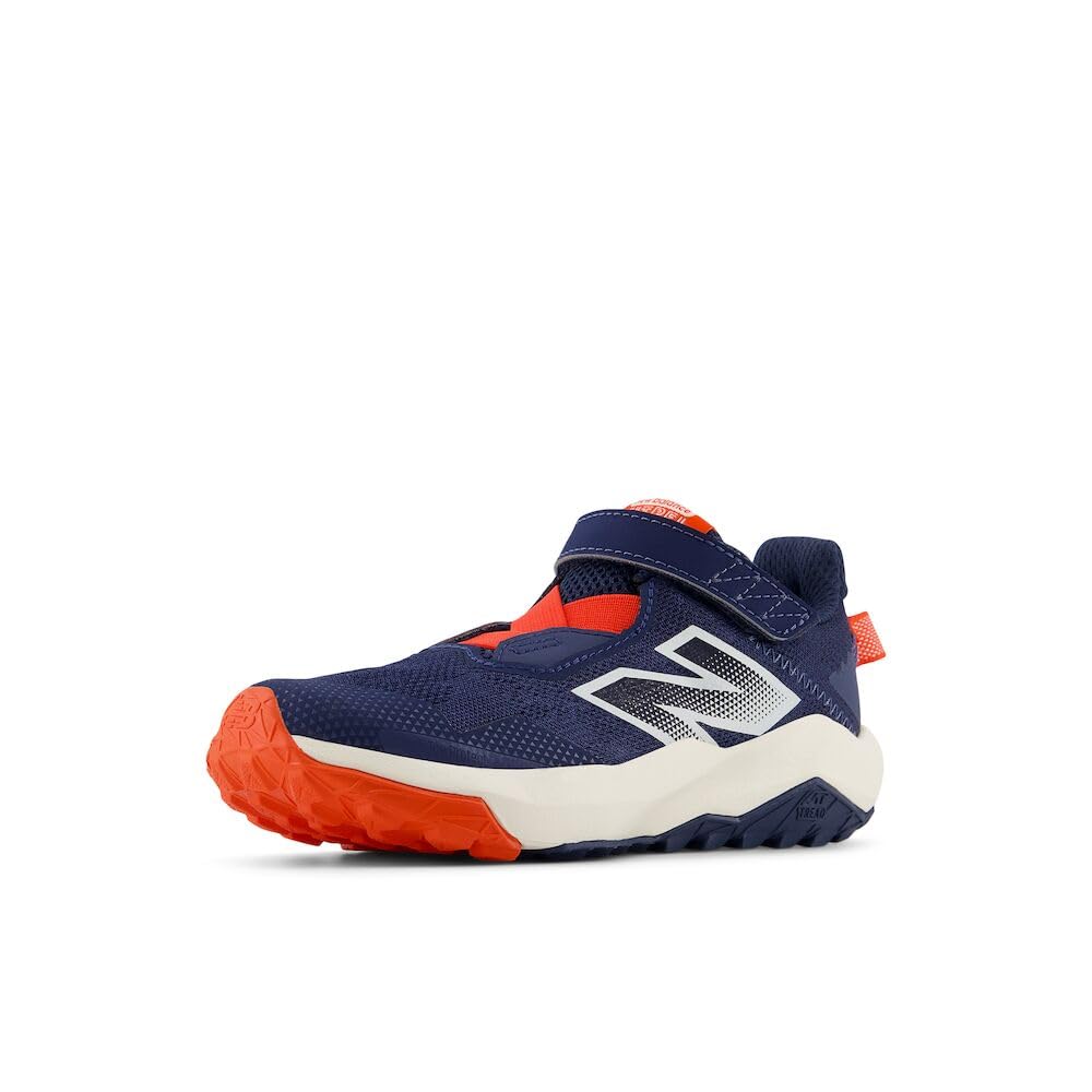 New Balance Dynasoft Nitrel V6 Running Shoe, Nb Navy/Neo Flame/Sea Salt, 3 US Unisex Little Kid