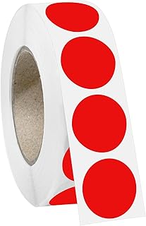1000 PCS 3/4" Red Dot Stickers Round Circle Colored Coding Labels Garage Yard Sale Dot Stickers for Toddlers, Classroom，Office