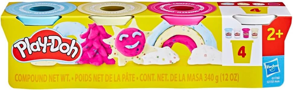 Play-Doh 4 Pack Confetti Putty - Colourful Clay Set for Creative Play and Crafts - Image 3